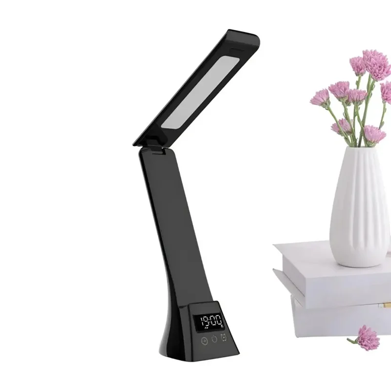 ABJY-перезаряжаемая настольная лампа, настольная лампа для ухода за глазами с ЖК-дисплеем, складной кронштейн, настольные лампы для ухода за глазами, сенсорное управление, спальня