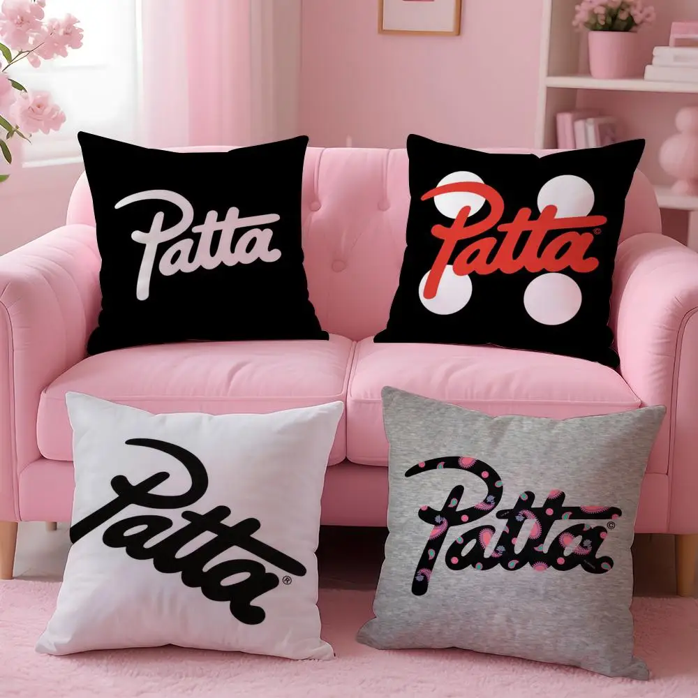 الفاخرة P-Patta العلامة التجارية غطاء الوسادة أفخم النسيج لينة على الوجهين المطبوعة أريكة شتاء دافئ المنزل هدية غطاء الوسادة #3