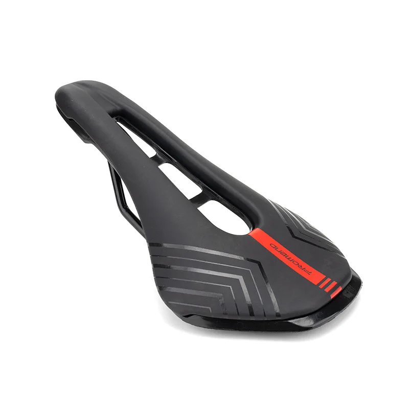 PROMEND Road Bike Saddle MTB Short Nose Bicycle Seat PU Leather Hollow Prostatic Saddle Bicycle Parts