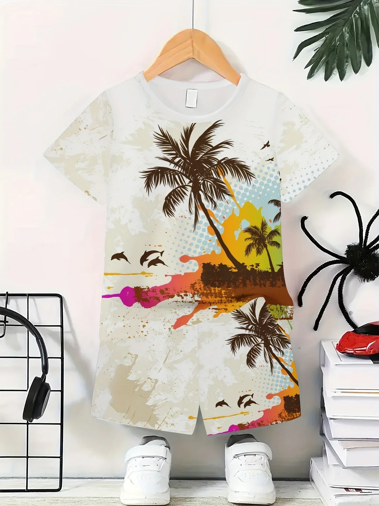 Pantaloncini a maniche corte con top stampato in 3D con nuovo modello estivo Set da due pezzi per top uomo e donna a maniche corte