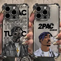 Hot Rapper 2pac Singer Tupac Plating Case For iPhone 16 15 14 13 12 11 Pro Max X XR XSMax 7 8 Plus Anti-Fall Airabag Back Cover