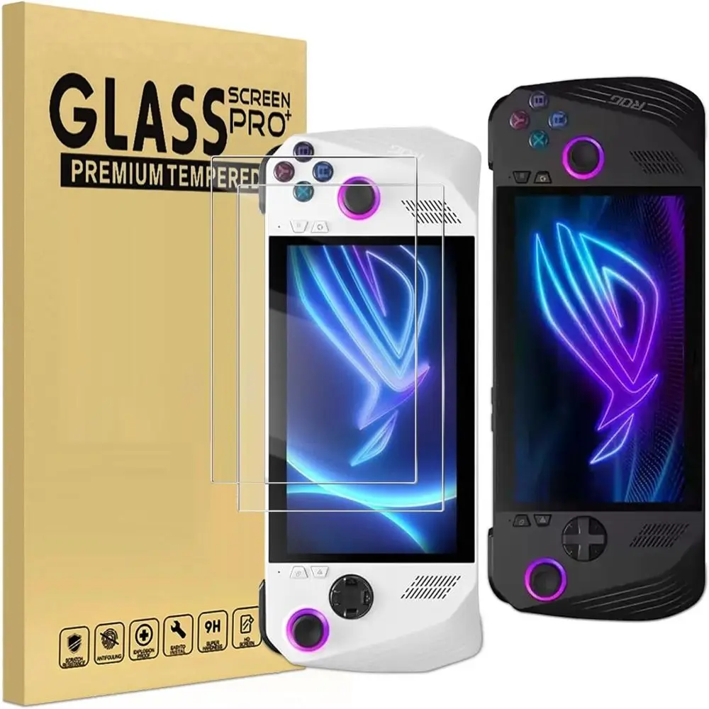 3PCS Accessories Game Console Screen Protector HD Curved Edge Gaming Handheld Protective Film 9H for ROG Ally X 2024