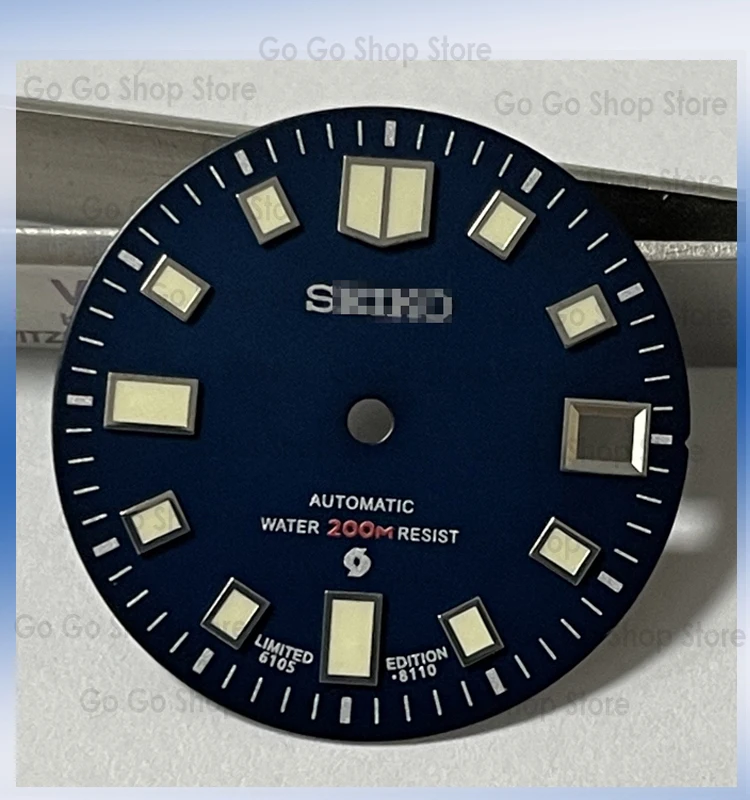 6105 dial for NH35A movement diving watch modified C3 luminous trend