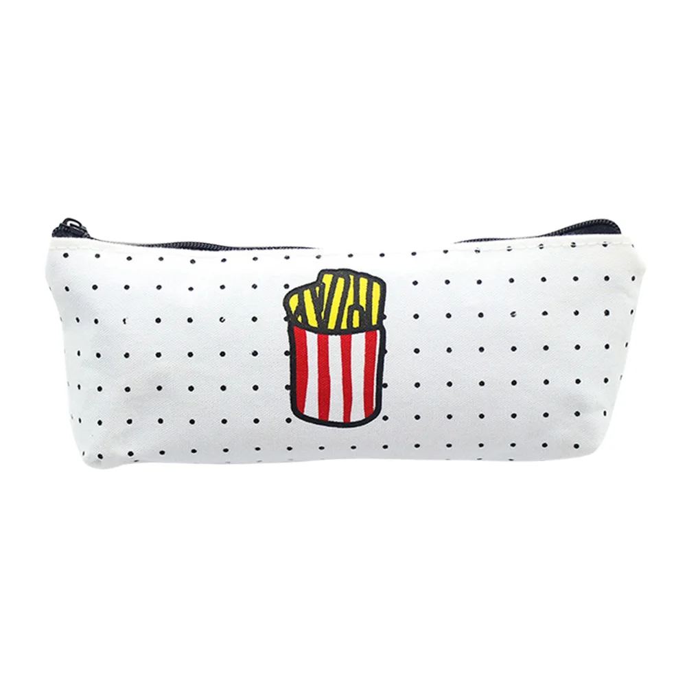 Симпатичный картофель фри кола, парусиновый карандаш для быстрого питания, женская сумка-Органайзер для школы и офиса
