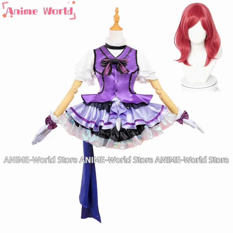 

《Custom size》Anime Lovelive Nishikino Maki Lovely Dress SJ Uniform Women Sexy Halloween Uniforms Custom Made Wig