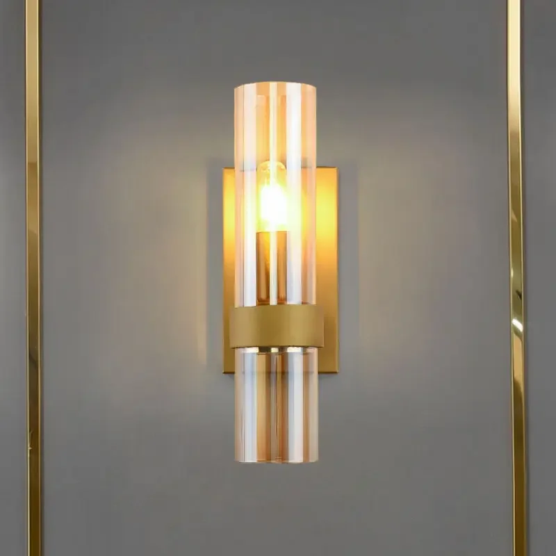 

Postmodern Light Luxury Indoor Solid Brass Copper Interior Wall Lights Lamps Lighting Wall Sconces For Hotel Project