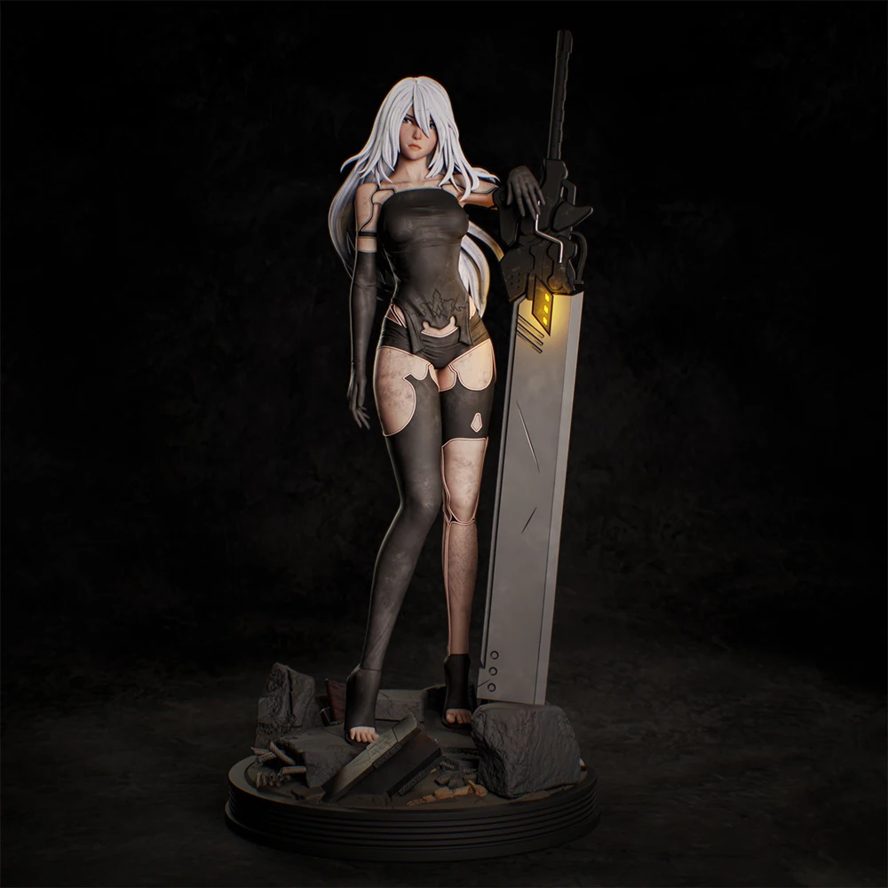 

1/24 Resin Figure Model Kit Belle Nier Warrior Sexy Girl Doll Diorama Unassembled Unpainted Doll 3D Print DIY Statue Toys