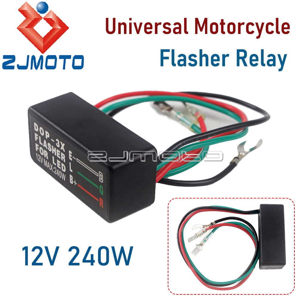 

Motorcycle 12V 3 Pin Flasher Blinker Relay Turn Signal LED Light Safety Relay Universal For Yamaha Harley Kawasaki Suzuki Honda