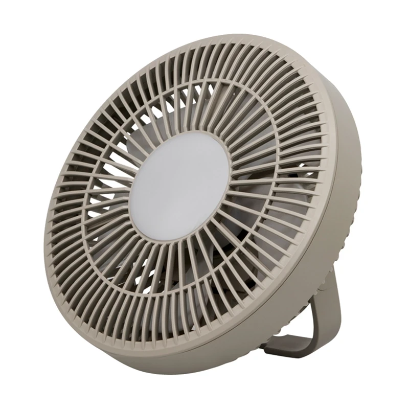 Outdoor Camping Air Cooler Fan With LED Lamp Remote Control USB Rechargeable Ceiling Fan 3 Gear Wall Ventilador