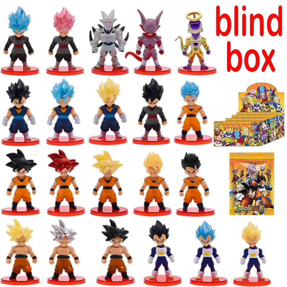 

1-24pcs Dragon Ball blind box Super Son Goku Vegeta Broly Buu Action Figure Set Anime Figurines Model Friend Gifts Toys