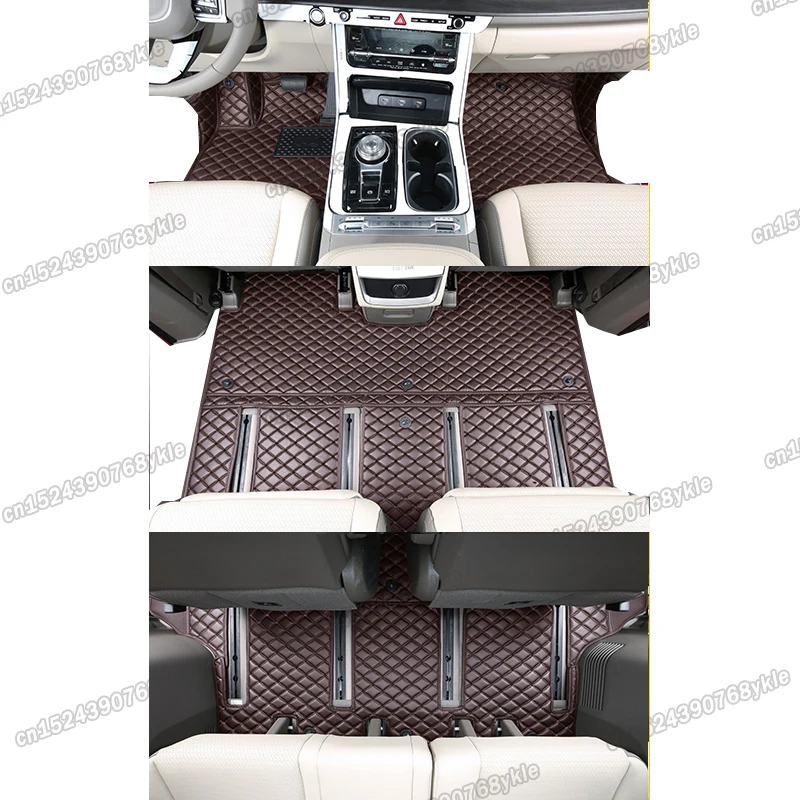 leather car interior floor mat for kia carnival ka4 2021 2022 2023 2024 2025 mpv accessories carpet mats styling foot rest