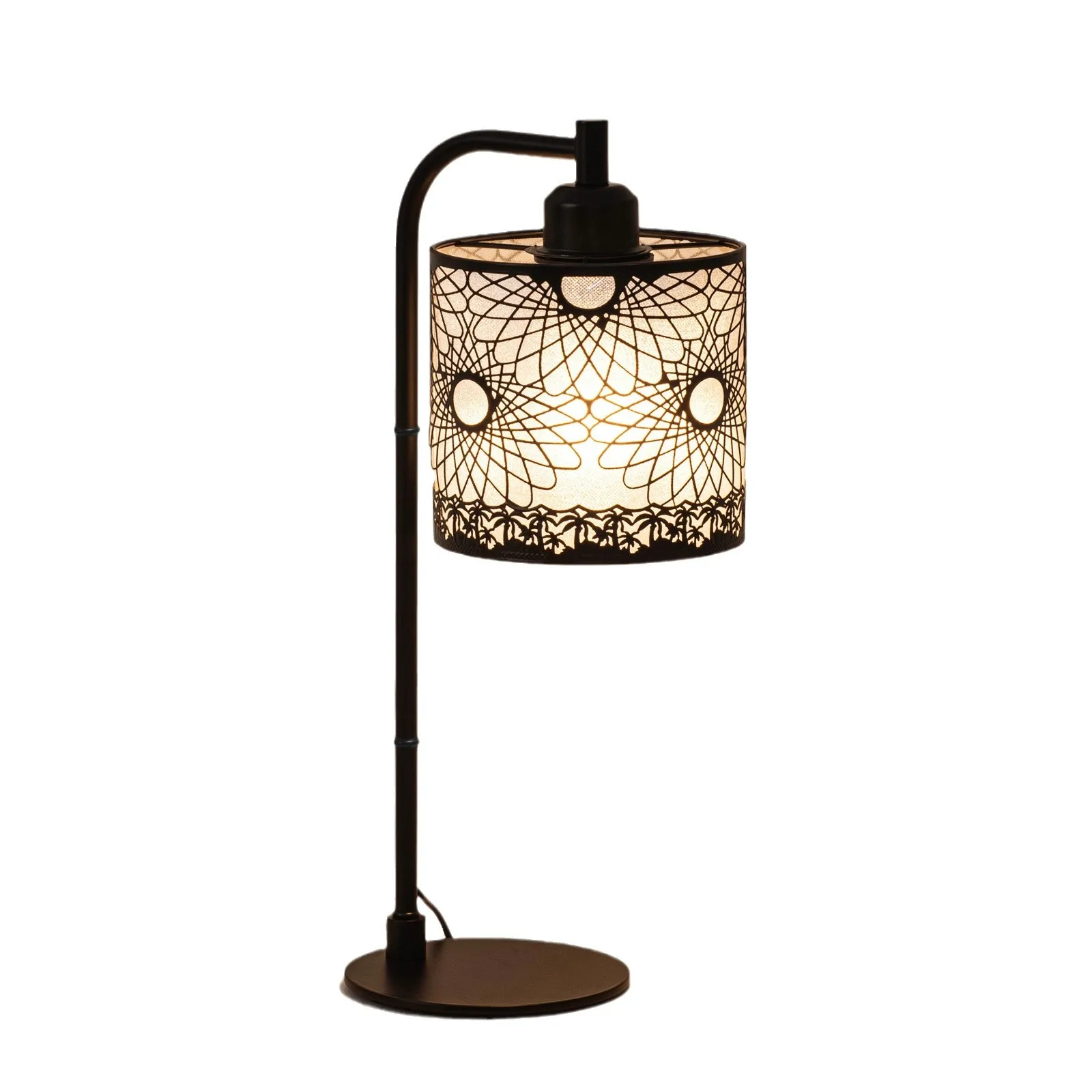 โคมไฟตั้งโต๊ะผ้านอร์ดิกโคมไฟบรรยากาศโมเดิร์นโคมไฟข้างเตียงห้องนอนสร้างสรรค์