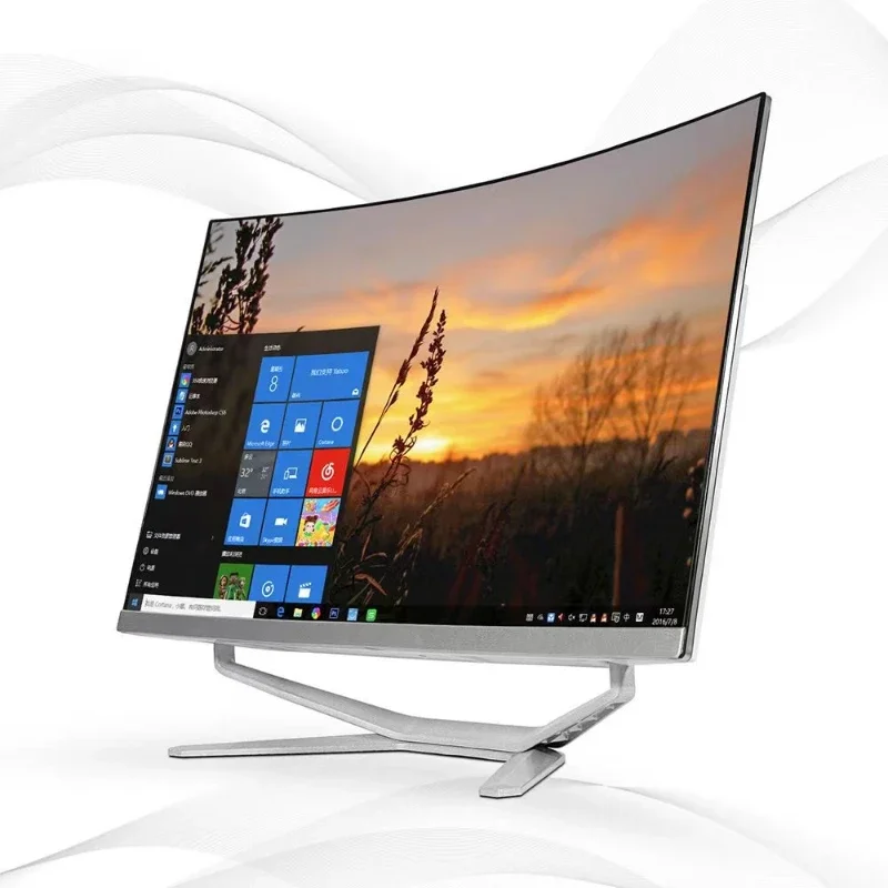 

Ultra-thin curved high definition display screen, multi-function desktop 27 inches, office business computer all-in-one
