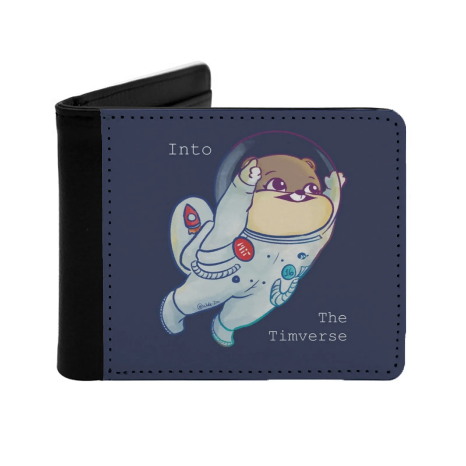 Into The Timverse New Print Wallet Short Men Wallets Credit Card Holder Purses Wide Tim Astronaut Science Mit Personalized