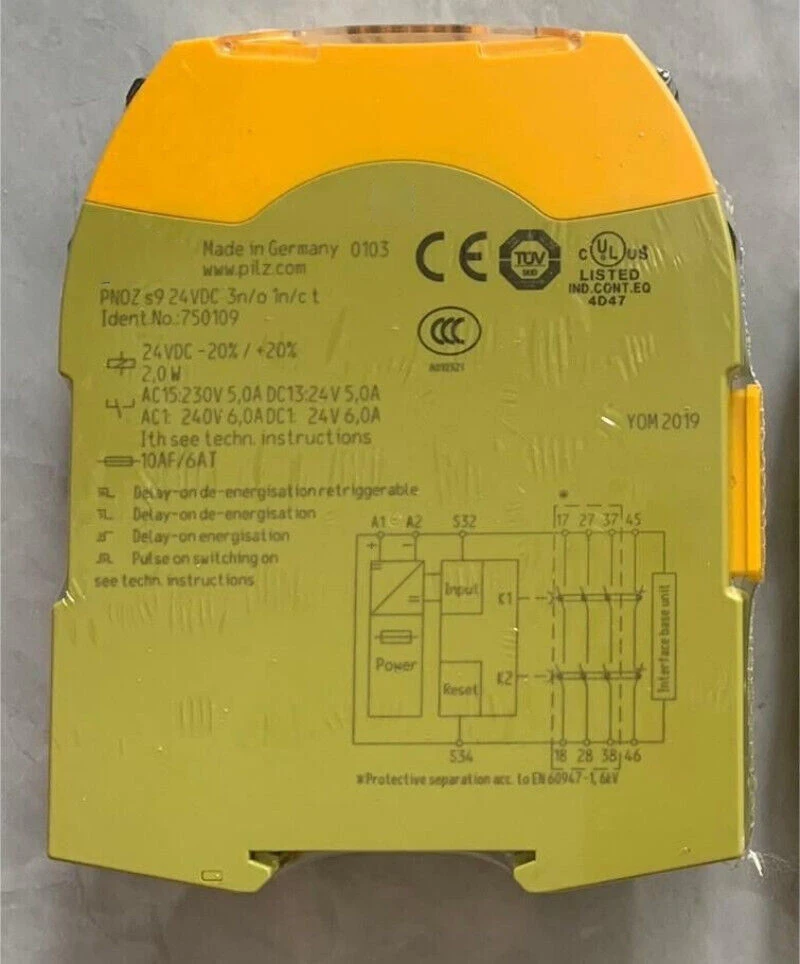 

*For 750109 PNOZ s9 24VDC Safety Relay Module
