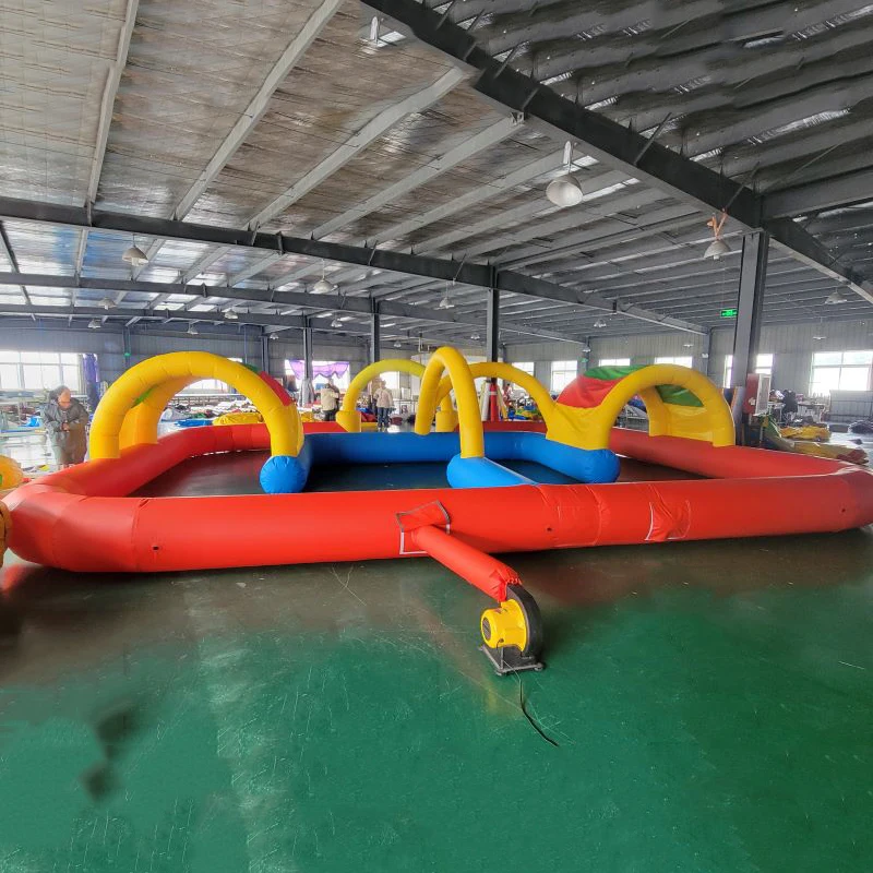 

Giant outdoor zorb ball airtrack Inflatable Track inflatable racing car go kart track