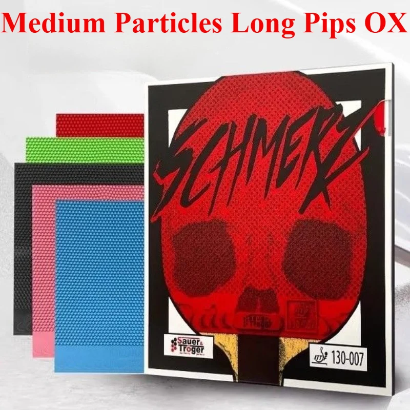

German Original Schmerz130-007 Table Tennis Rubber Long Pips OX for Competition Medium Particles Table Tennis Single Rubber Soft