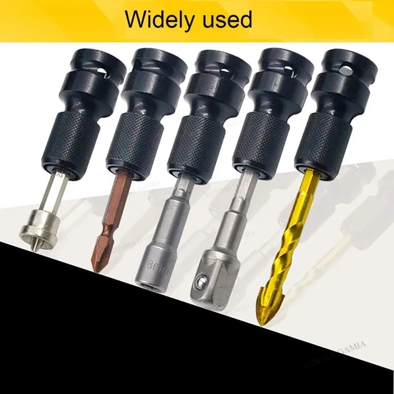 Universal Adaptive Wrench Adapter Socket Ratchet Wrench Adapter 1/2 Inch Square to 1/4 Inch Hex Ratchet Socket Converter