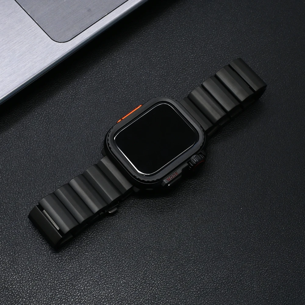 Change Ultra Case+ Strap Cover for Apple Watch Strap 10 46mm Luxury Titanium Band for Iwatch 9 7 8 6 45mm 44mm Screen Protector