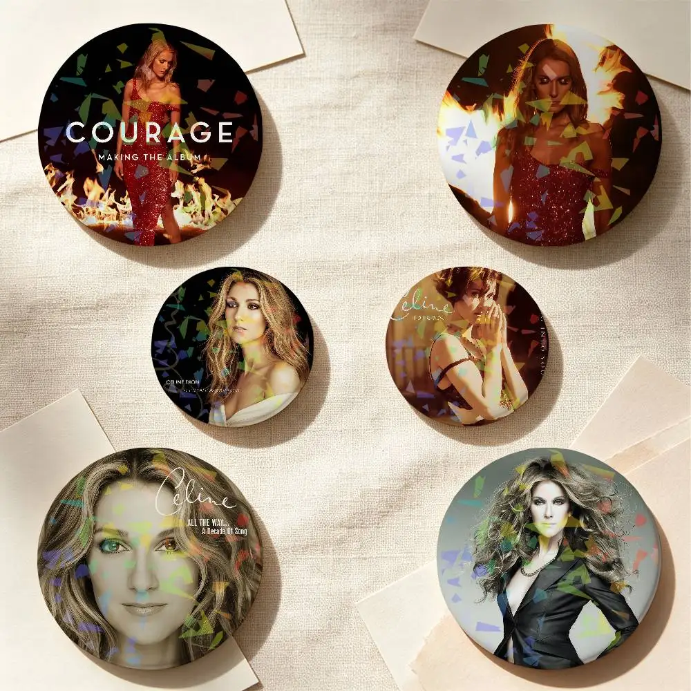 C-Celine Dion Singer Backpack Pin Hat Pin Jacket Accessory Bag Decor Clothing Ornament Fashion Accessory