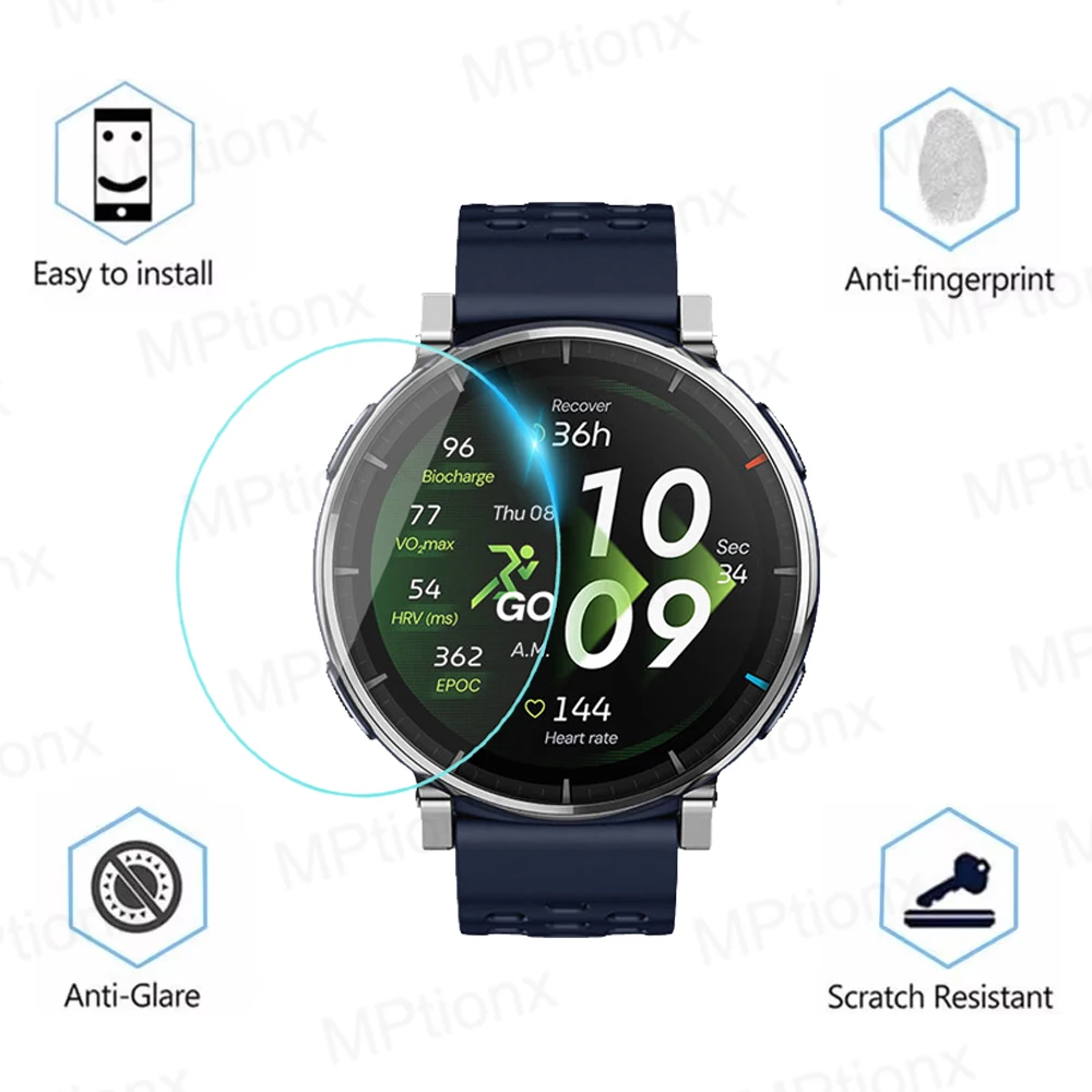 Tempered Glass for Amazfit Active 3 Premium Smartwatch Screen Protector Durable Anti Scratch Film for Amazfit Active 3Premium