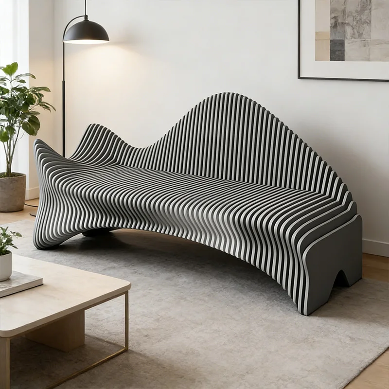 Durable Wooden Bench Parametric Solid Wood Seats Sofa Luxury Waiting Chairs for Garden Airport Hotel Mall Office Public Area