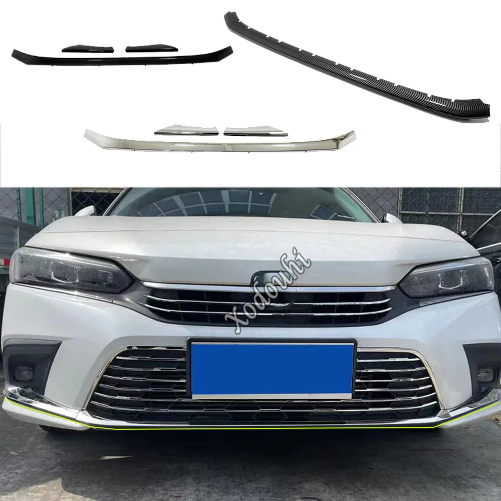 

Front Bumper Bottom Protector Cover Trim Car Exterior Accessories Grille Grill Molding For Honda Civic 11th Gen 2022 2023 2024
