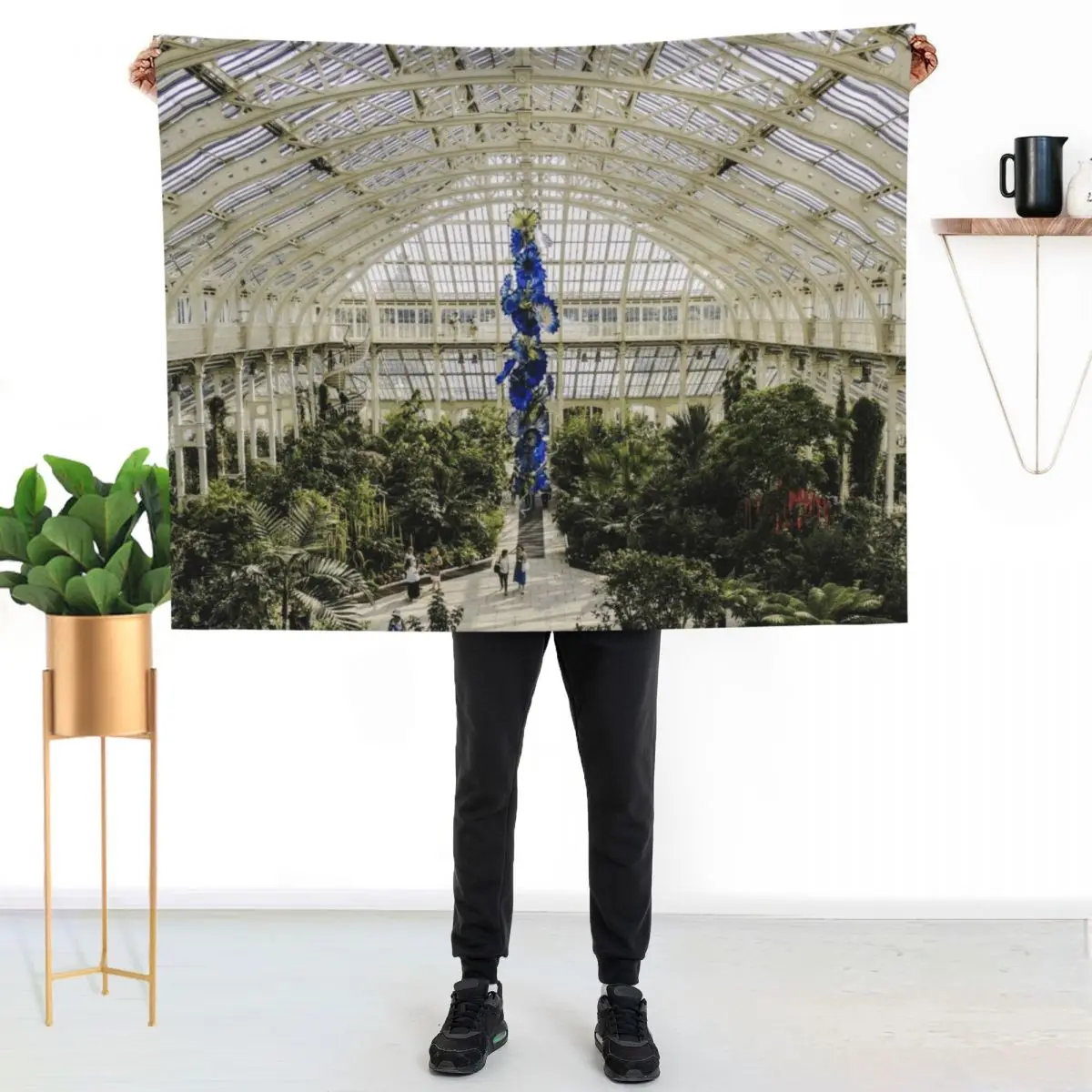 Temperate House, Kew Gardens. Chihuly Throw Blanket Custom Single Blankets For Bed Thins cosplay anime Blankets