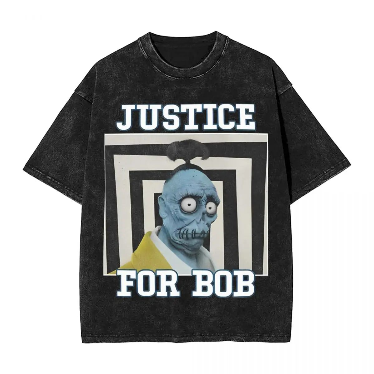 Justice For Bob - B-Beetlejuices T Shirt Washed Cotton Harajuku T-Shirt Men Women Tops Streetwear Graphic Printed Tee Shirt