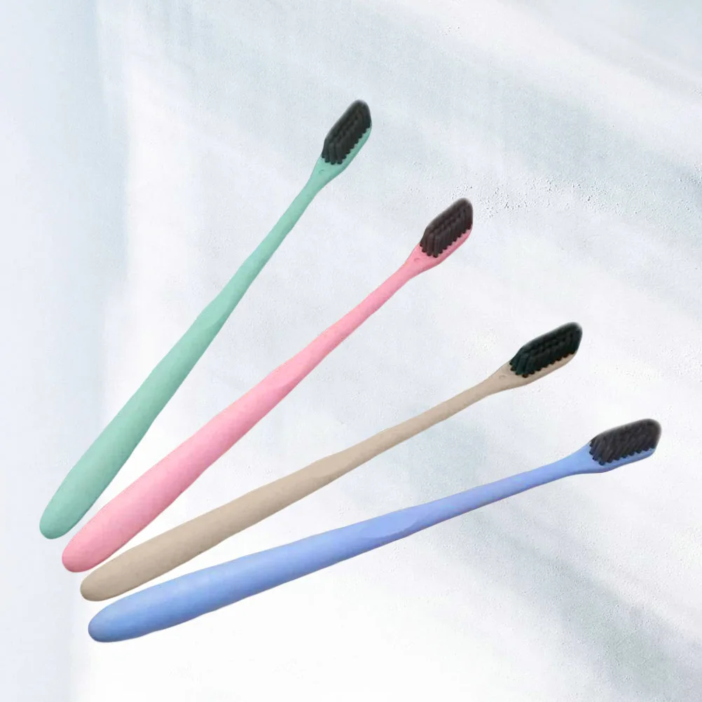 

4 Pcs Bamboo Toothbrush Eco friendly Travel Bristles Anti dust Independent Packaging Protective Gum Health
