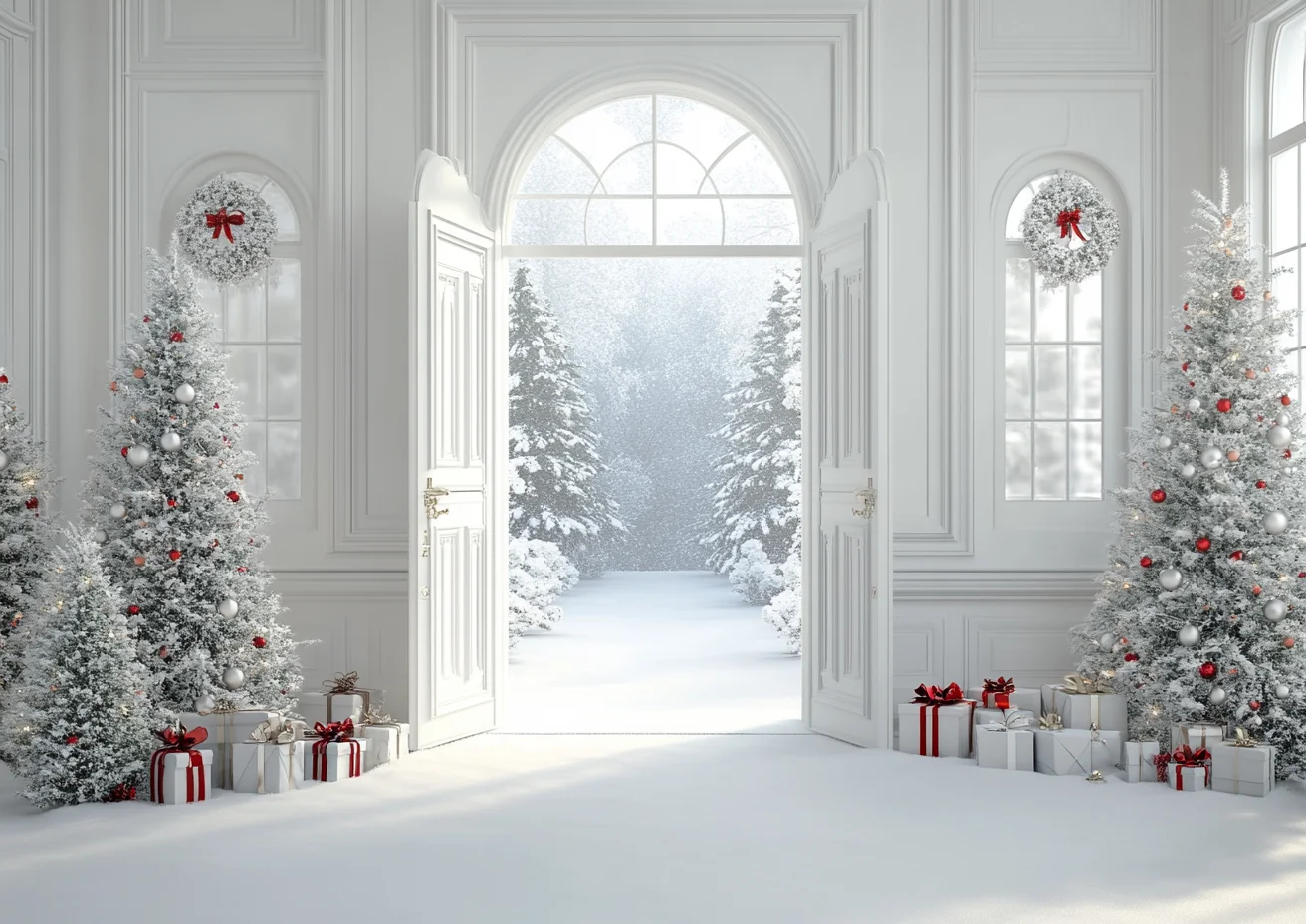 Christmas Eve Theme Backdrop Party Supplies New Year Background Decor Santa Claus Snowman Banner for Photo Props Family Gifts