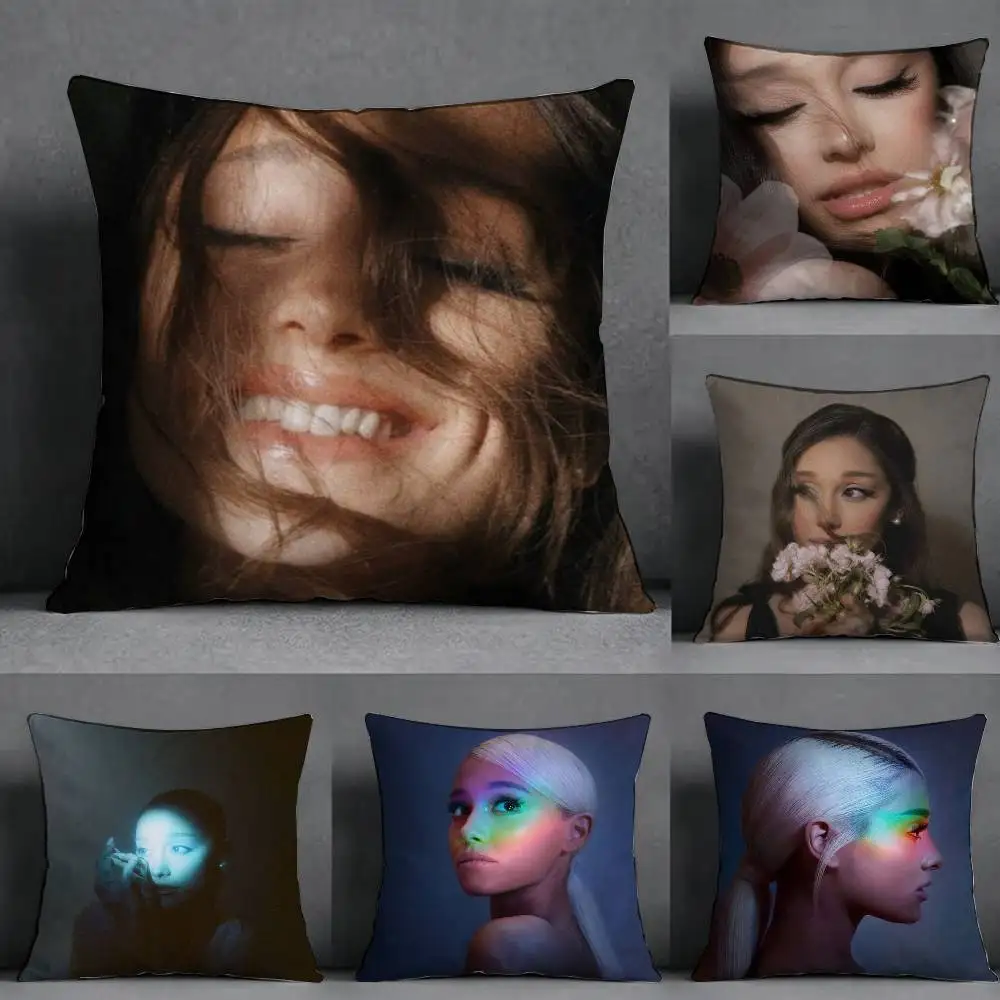 Pop Singer A-Ariana Grande  Square Double-Sided printed Pillow Case Bedroom Bedside Pillow Sofa Cushion Cover