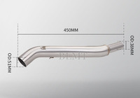 For Bajaj PULSAR NS200 NS 200 motorcycle modified exhaust middle section stainless steel mid link pipe fits 51mm muffler escape