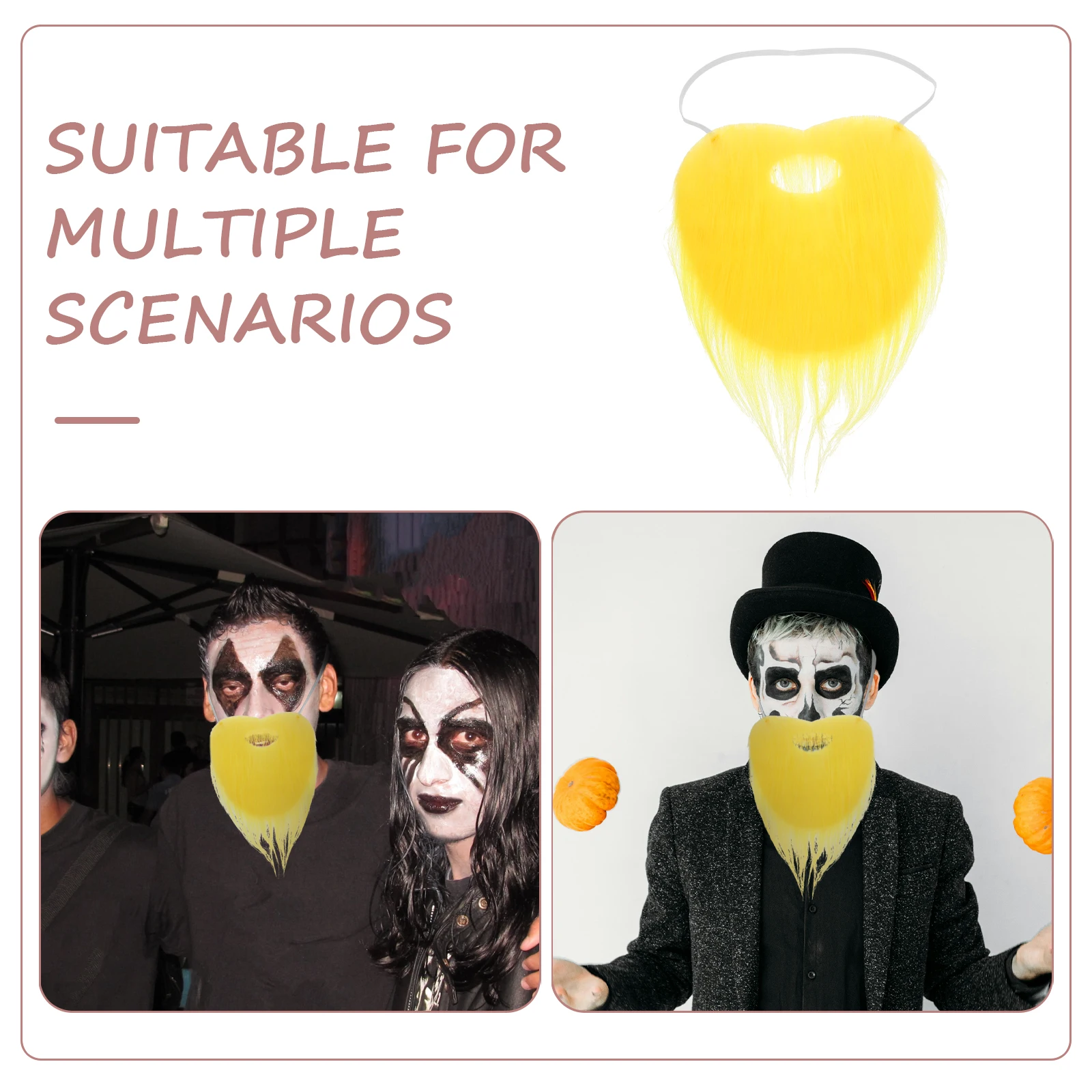 

Realistic Beard Props Fake Mustache Party Simulation Cloth Lifelike False Beard Men Cosplay Accessory Halloween Photo Fun