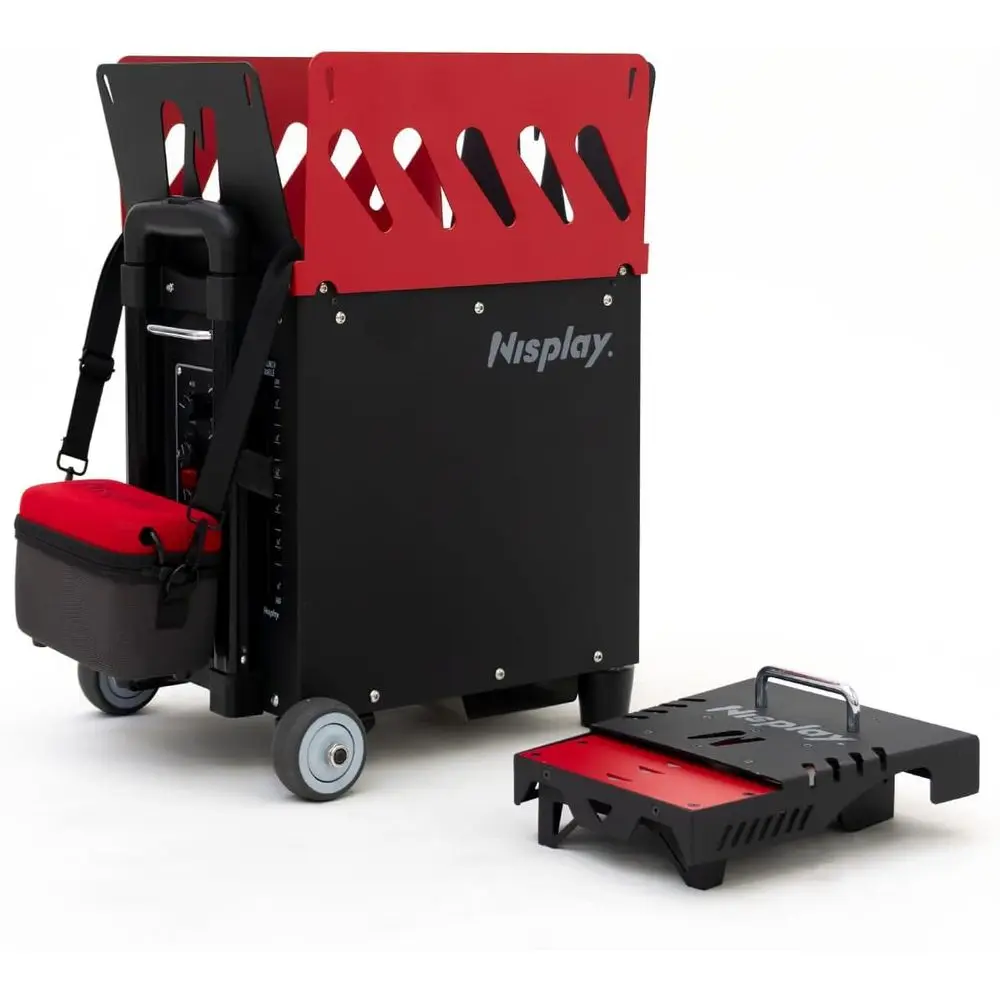 

Portable Tennis Ball Machine - 26lbs, Dual Motor, 80+ Balls, Up to 68MPH, 4+ Hours, Lithium Battery
