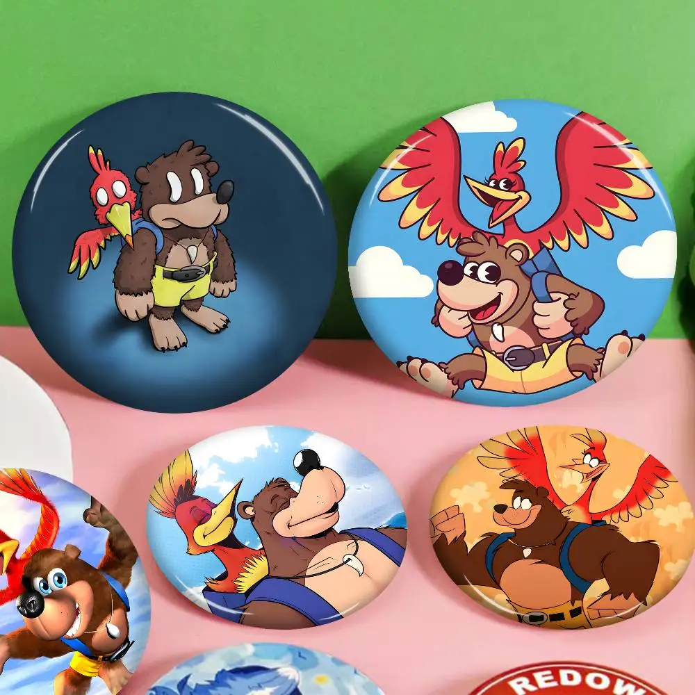 B-Banjo-Kazooie Whimsical-Nostalgic Anime Brooches Cute Cartoon  Badge Jacket Jeans Lapel Pin Gift Accessorie