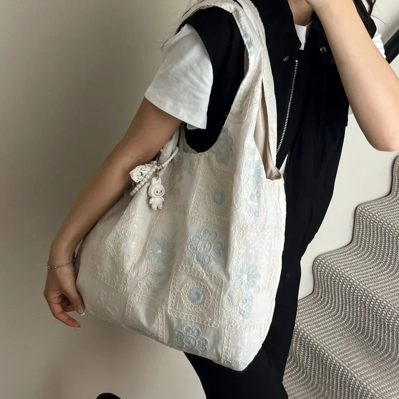 حقائب كتف ذات سعة كبيرة بلون سادة من PC حقائب نسائية متعددة الاستخدامات للبيع حقائب يد نسائية مطرزة للتنقل باللون الوردي