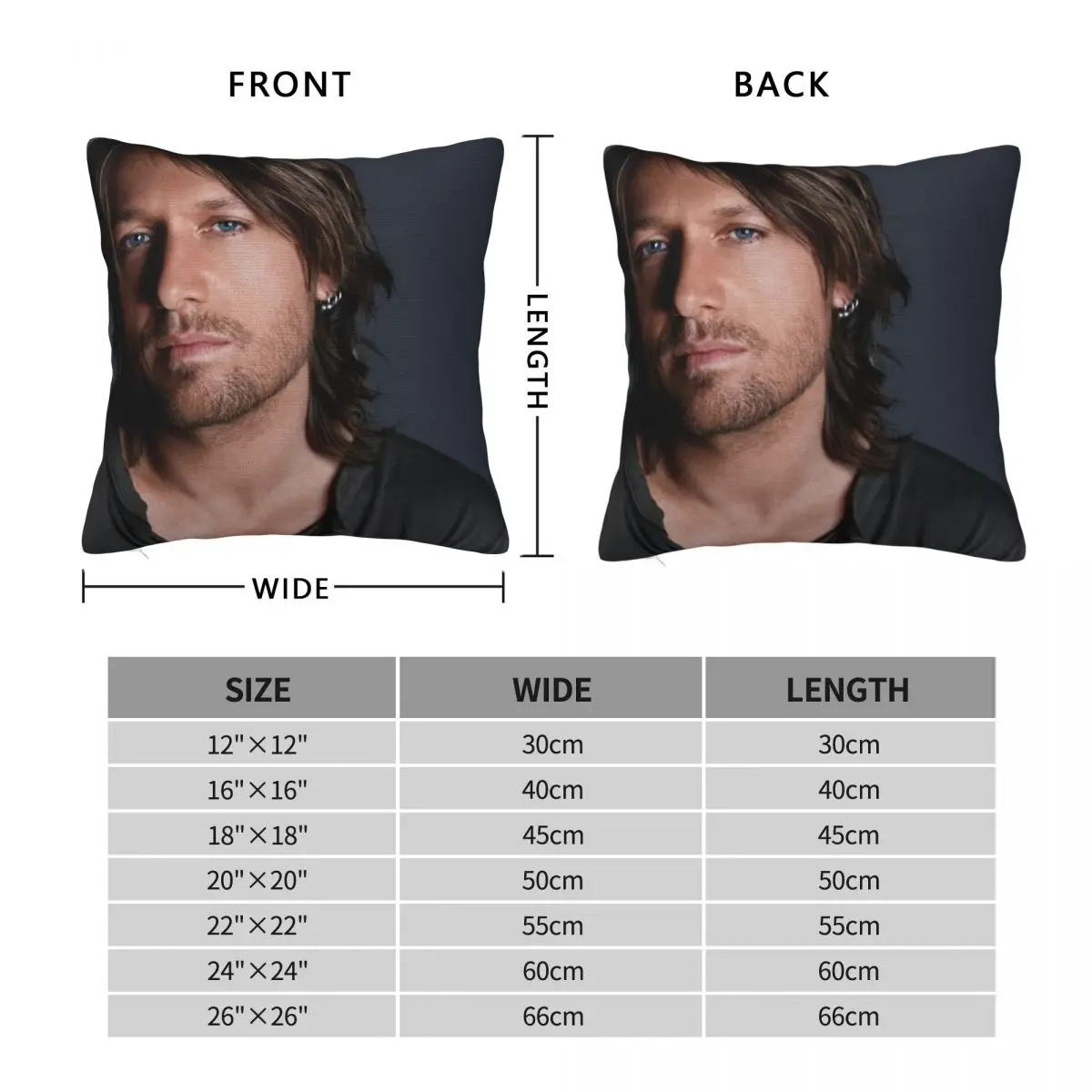 Keith Urban The Ranch Square Pillowcase Polyester Linen Velvet Pattern Zip Decor Pillow Case Sofa Seater Cushion Cover