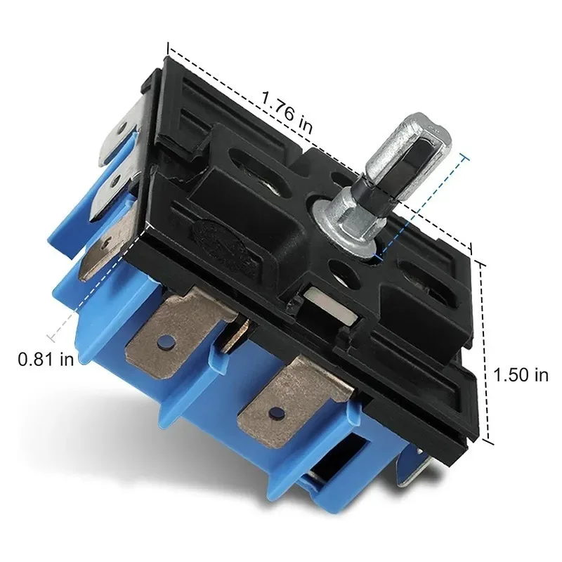 Immagine 7: Interruttore a doppio interruttore infinito per fornelli W10434452 - Compatibile con Whirlpool, Maytag, KitchenAid, Amana, Inglis - Sostituisce PS11754687 e altro ancora