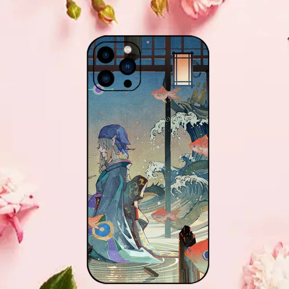 Kusuriuri-Mononoke Phone Case For iPhone 15 14 13 12 Mini 11 Pro Max X XR XS 8 SE Plus Shell