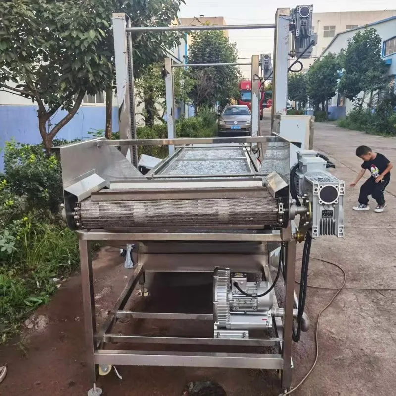 Continuous Industrial Fruit and vegetable blanching machine Sweet corn shrimp squid seafood cooking blanching machine good price