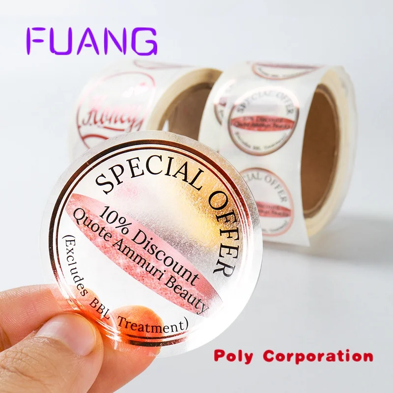 Gepersonaliseerde Product Prive Custom Ronde Stickers Papier Vinyl Zelfklevende Waterdichte Sticker Label Afdrukken Logo Sticker Roll