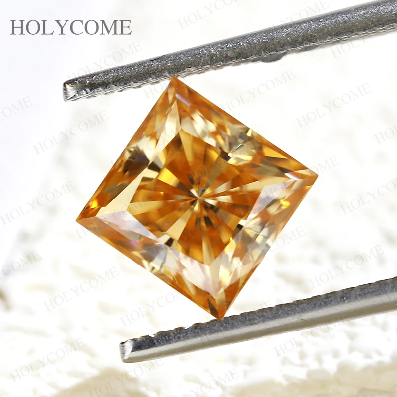

0.15-10CT VVS1 Moissanite Gemstone Princess Crushed Ice Cut Champagne Loose Stone Beads With GRA For Fashion Jewelry Making DIY