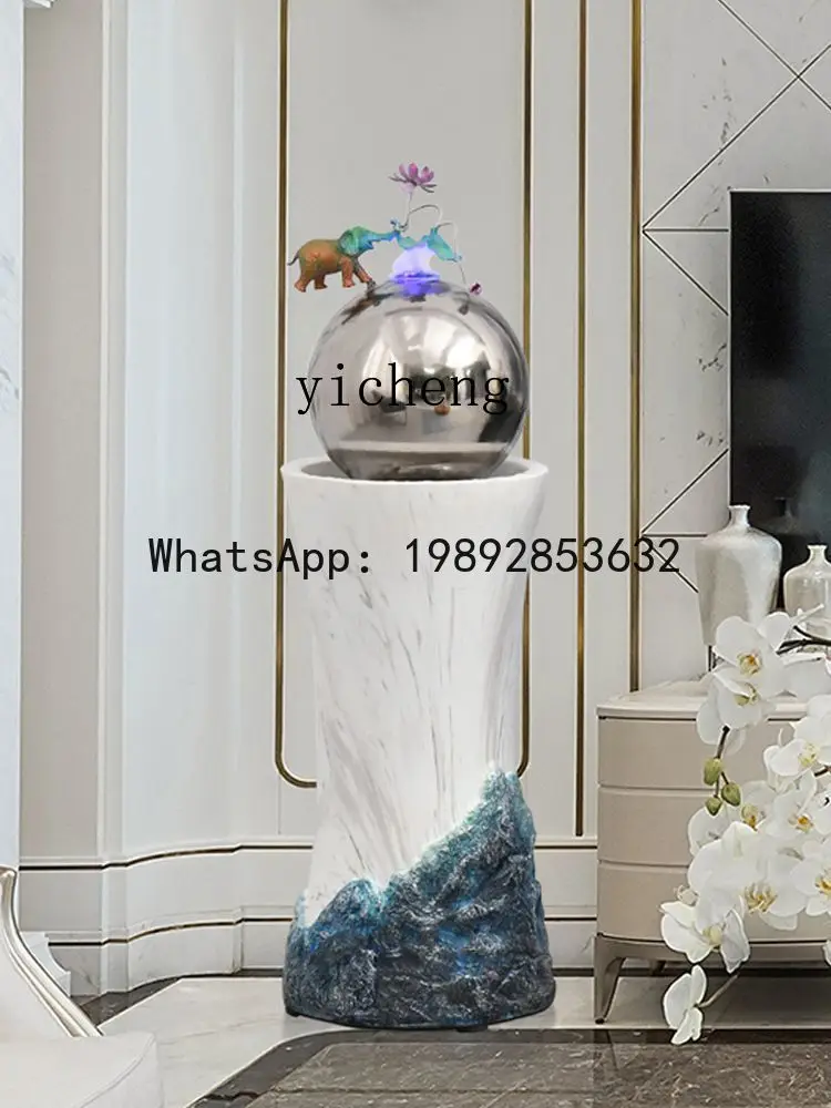 Entrance Entry Aisle Decoration Large Floor Water Decoration Indoor TV Cabinet Fountain