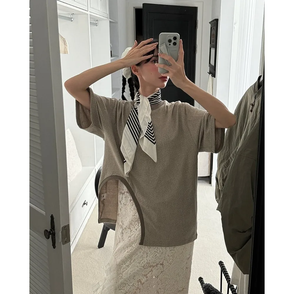 

Fashionable Lace off Shoulder Dress Set Irregular Women's Summer New Style Two Pieces Suit Korean Style Spring Autumn Winter