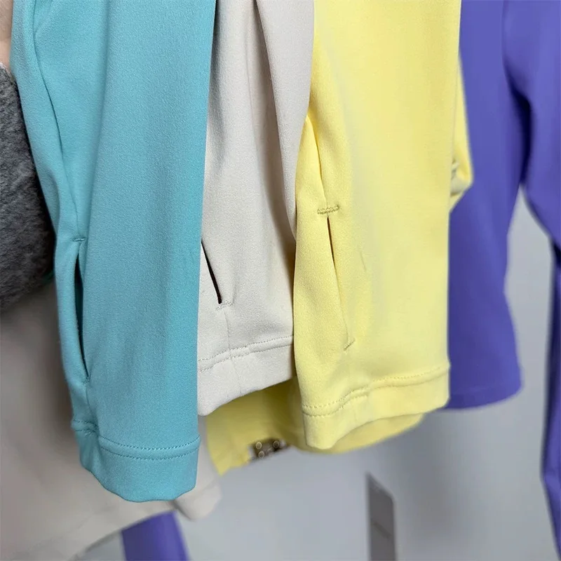 Rückenfreies, ausgeschnittenes, sexy Yoga-Sport-Langarmshirt mit Brustpolstern, Damen-Trainingsoberteil, schlankmachende Fitnesskleidung – Detail 8