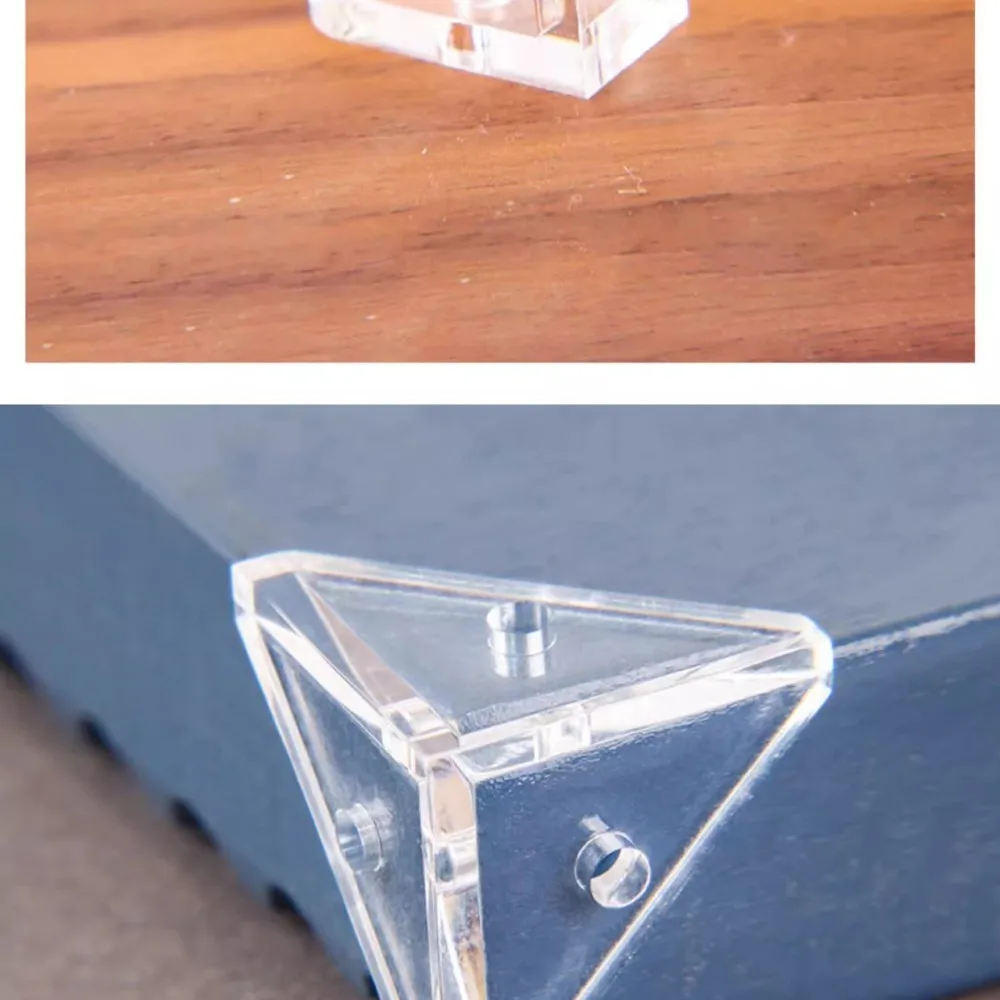 Acrylic Box Transparent Corner Connector L Shape Bracket Plastic Fixing Hardware For Model Display Case Diy Assembly