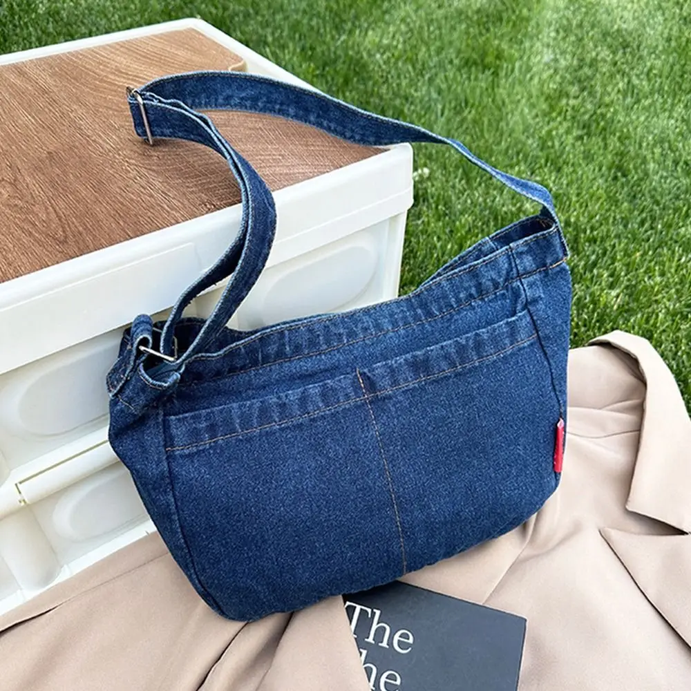 Denim Fabric Crossbody Bags Personality Ultra-large Capacity Vintage Tote Bag Handbags Gentlewoman