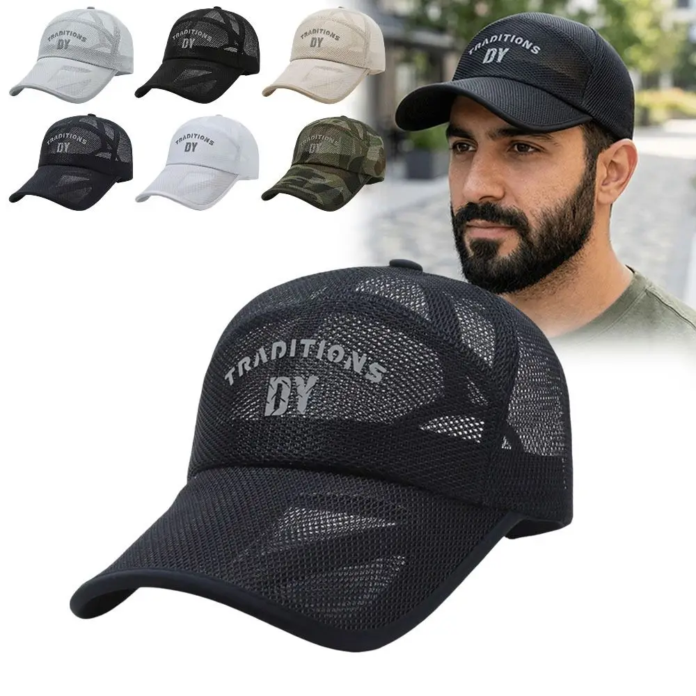 

Portable Mesh Baseball Cap Adjustable Breathable Sunscreen Cap Sports Hats Outdoor