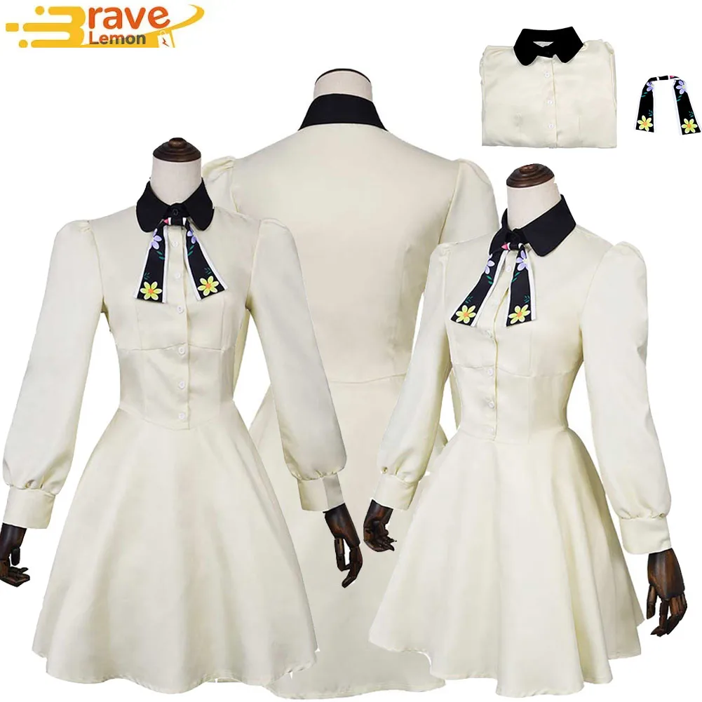 

Mei Kinosaki Cosplay Anime Marriage Costume Adult Women Disguise White Dress Bowtie Outfits Halloween Carnival Dress Up Suit
